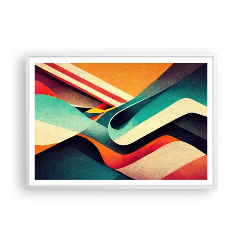 Poster în ramă albă - Compoziție intensă - 100x70 cm