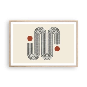 Poster în ramă de stejar deschis - De la început până la sfârșit - 91x61 cm