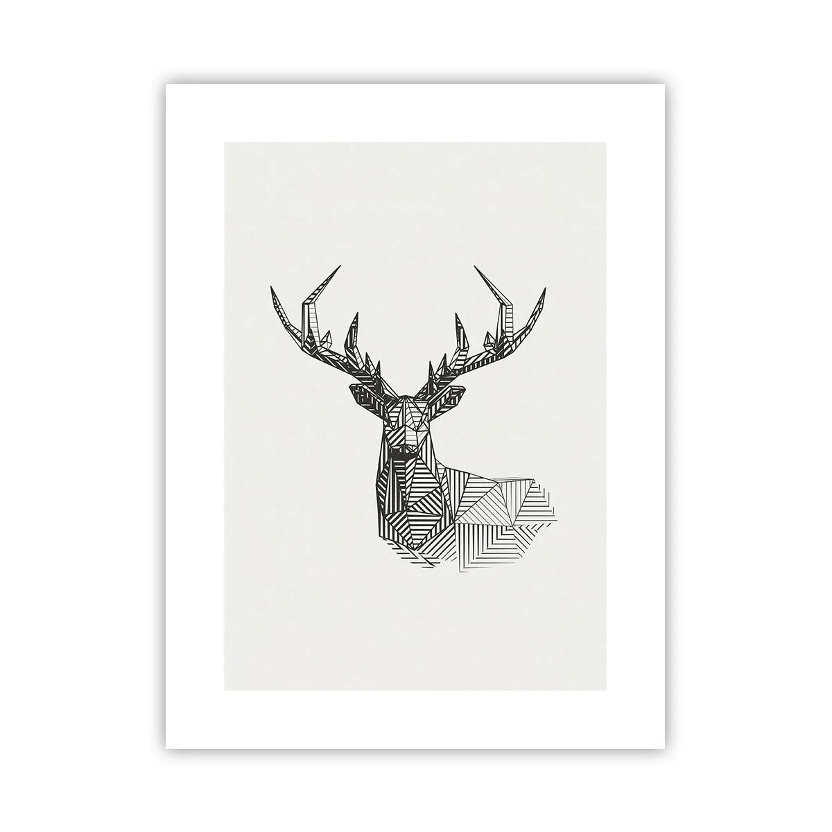 Poster - Cerb în stil cubist - 30x40 cm