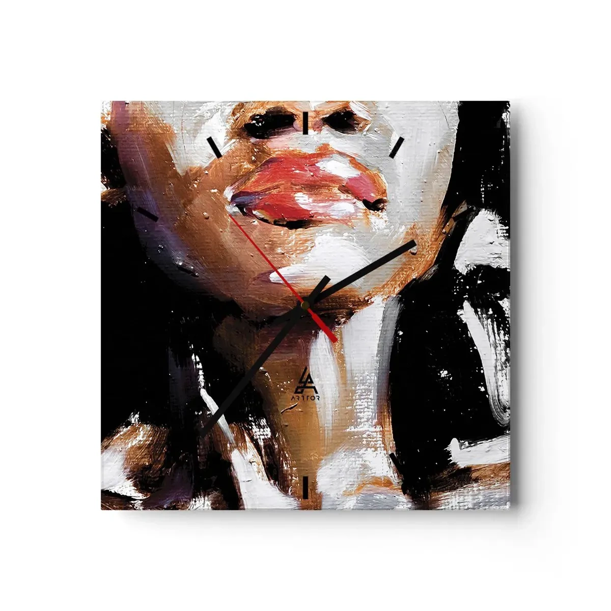 Ceas de perete - Ceas pe sticlă - Mândrie fără prejudecăți - 40x40 cm