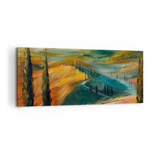 Tablou pe pânză - Peisaj toscan - 100x40 cm