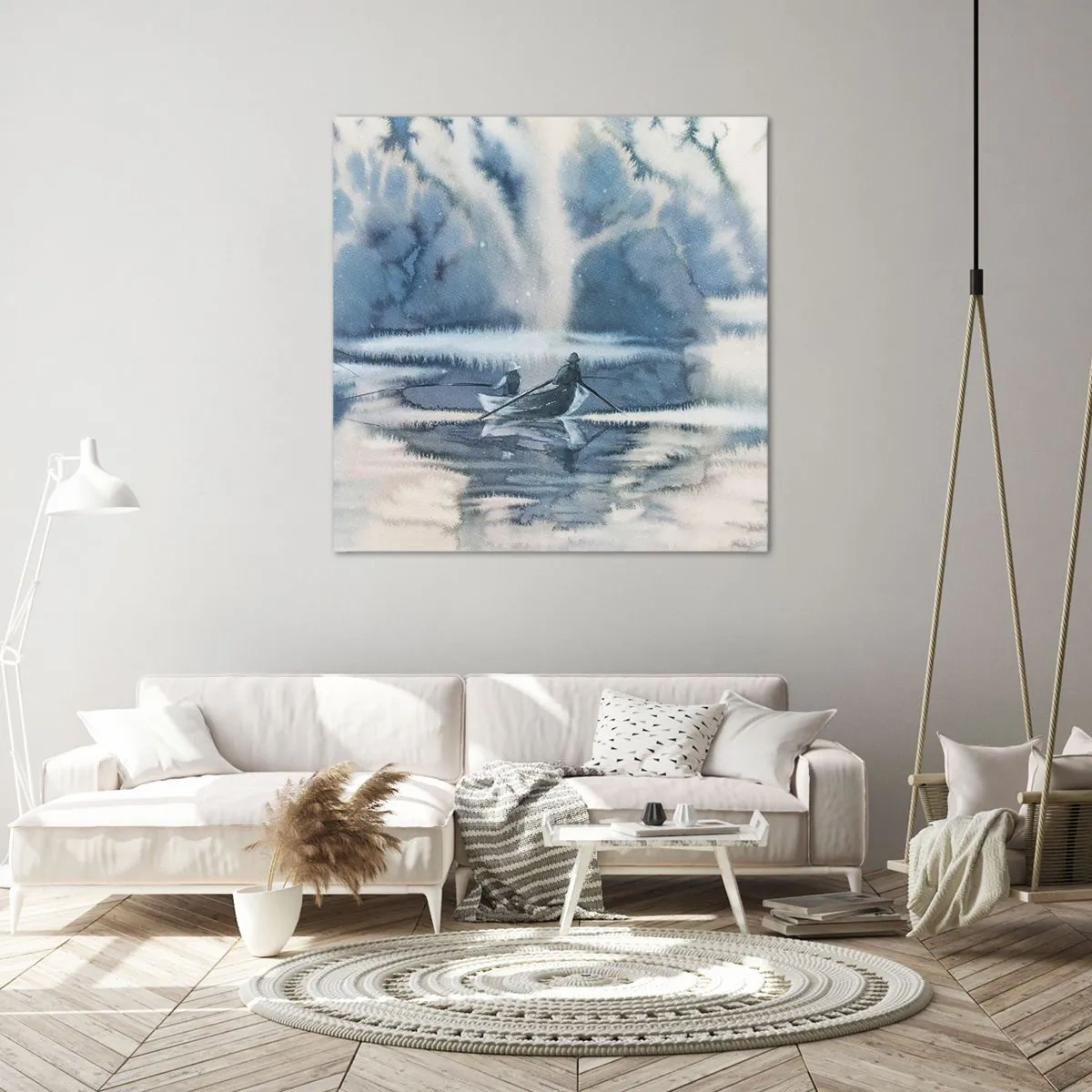 Tablou pe pânză - Pescarii în paradisul lor - 40x40 cm