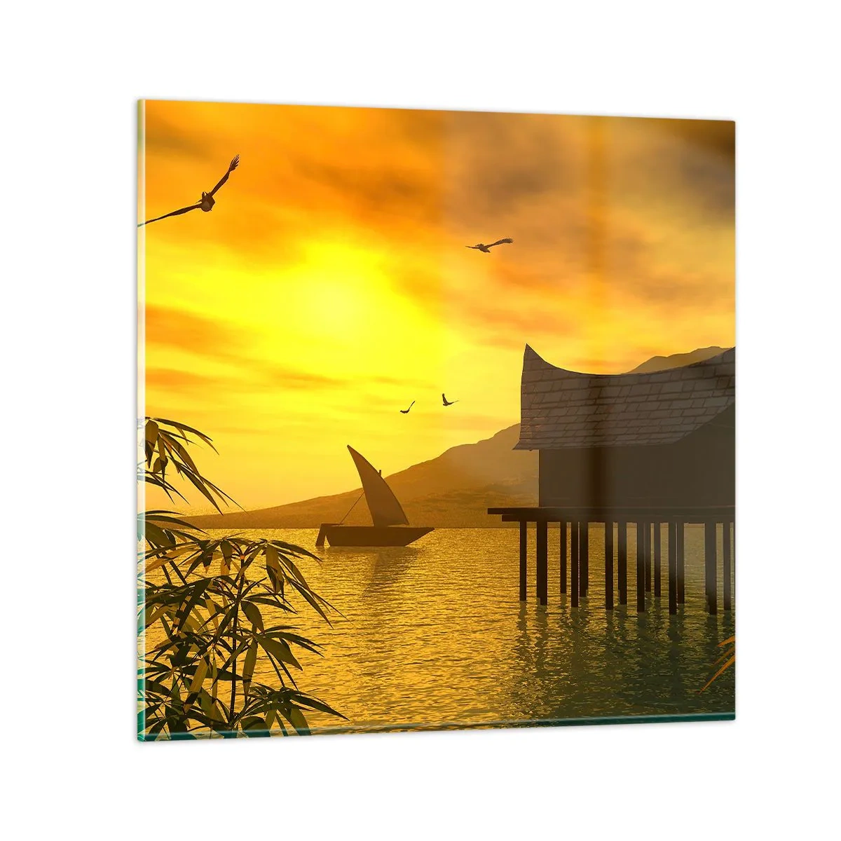 Tablou pe sticlă - Pacea dorită - 60x60 cm