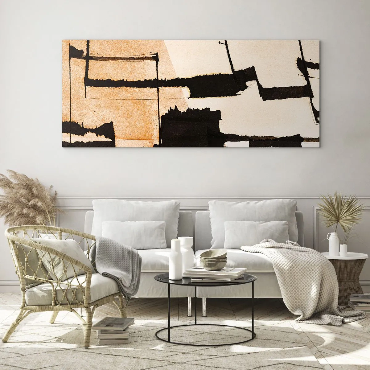 Tablou pe sticlă - Cu toate acestea, ordinea - 100x40 cm