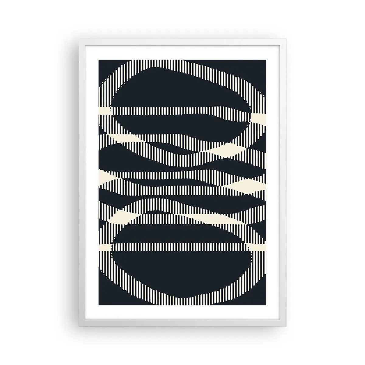 Poster în ramă albă - Încercare de străpungere a întunericului - 50x70 cm