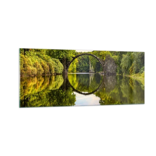 Tablou pe sticlă - La punctul de întâlnire a două lumi - 100x40 cm