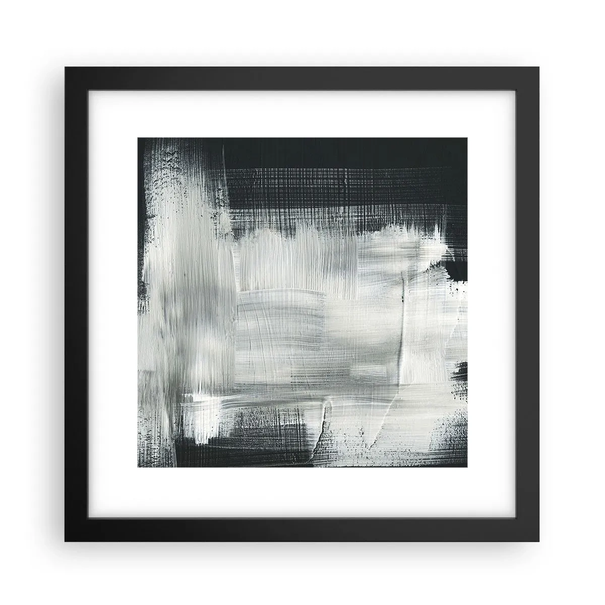 Poster în ramă neagră - Țesut vertical și orizontal - 30x30 cm