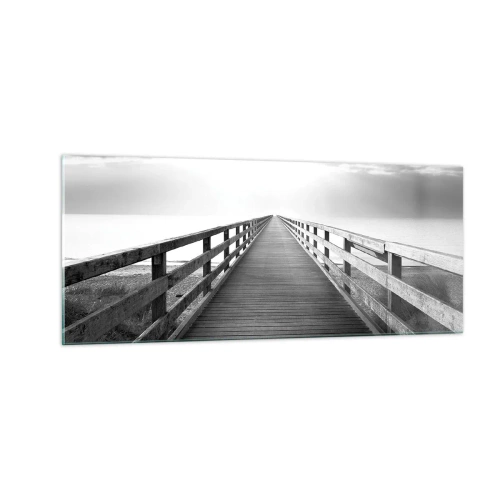 Tablou pe sticlă - Departe, departe... - 100x40 cm