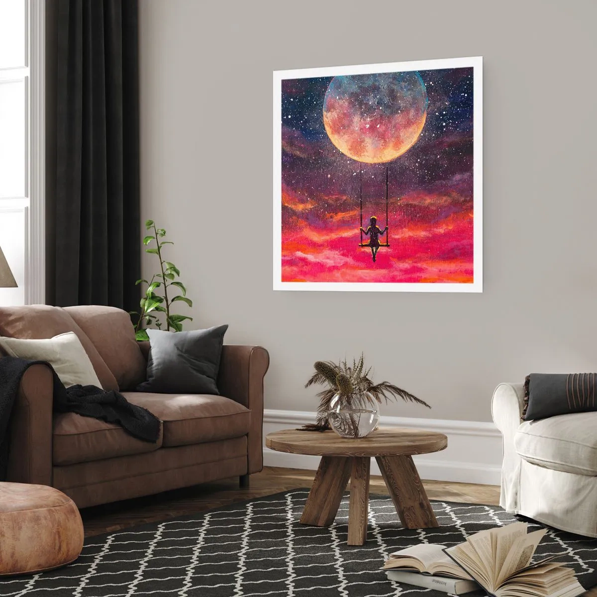 Poster - Cu capul în nori - 40x40 cm