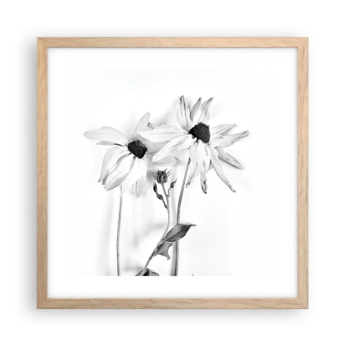 Poster în ramă de stejar deschis - Nimeni nu vrea să fie singur - 40x40 cm