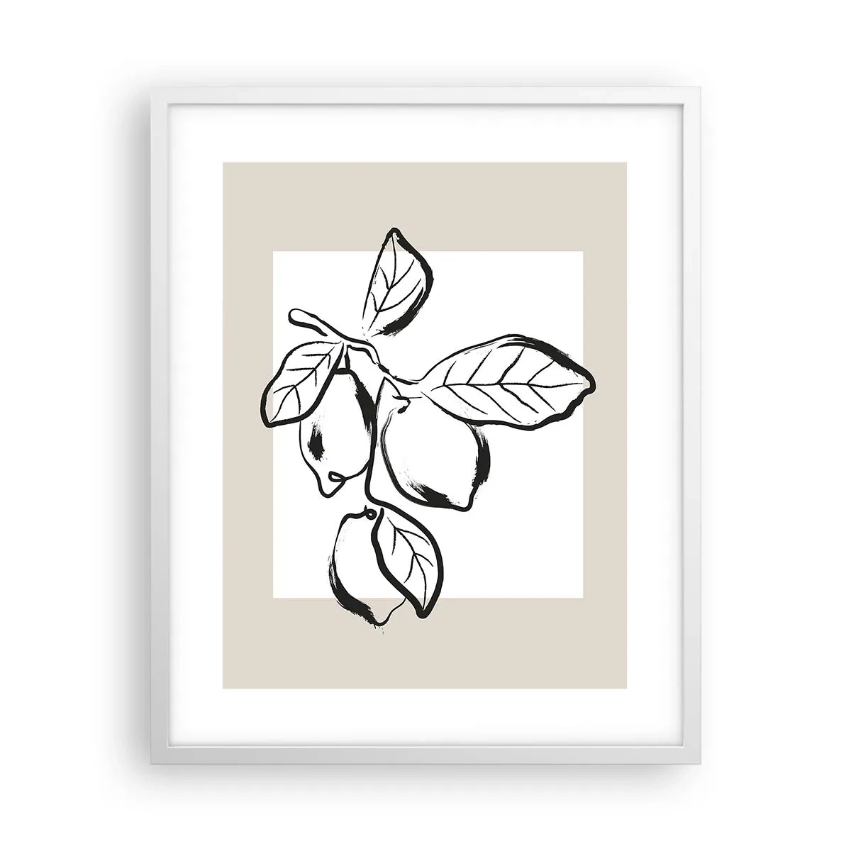 Poster în ramă albă - Unde se coace lămâia... - 40x50 cm