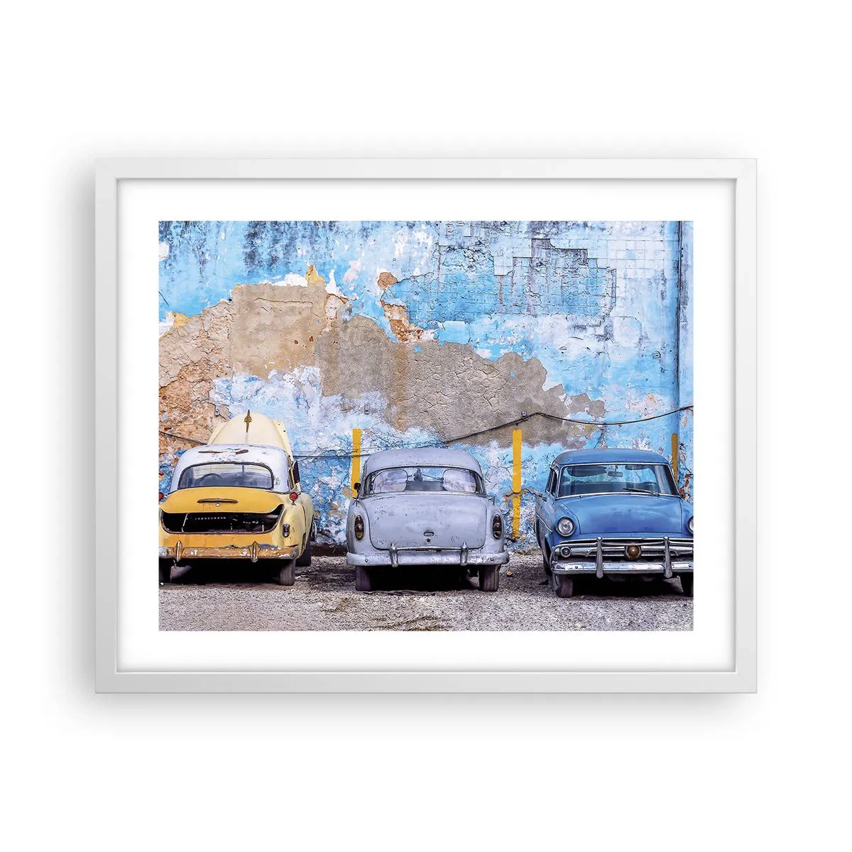 Poster în ramă albă - Întâlnirea veteranilor - 50x40 cm