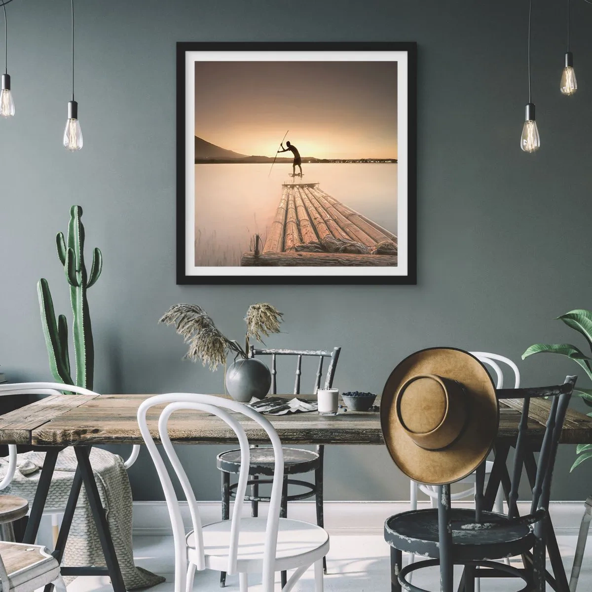 Poster în ramă neagră - Înainte de odihnă - 60x60 cm