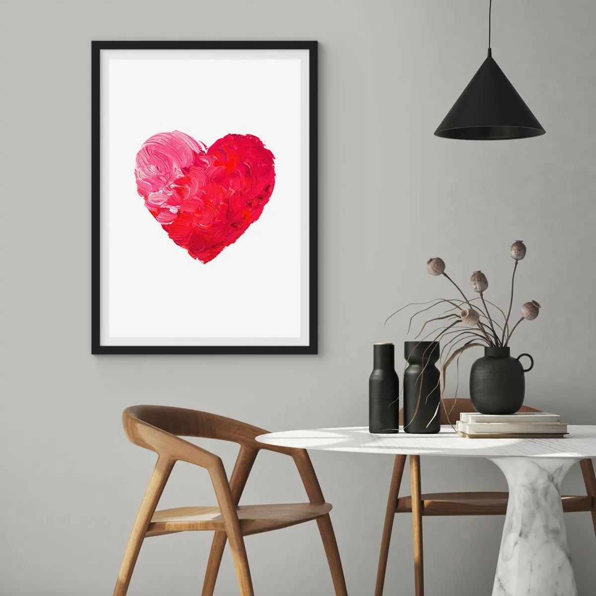 Poster în ramă neagră - All you need is love - 70x100 cm