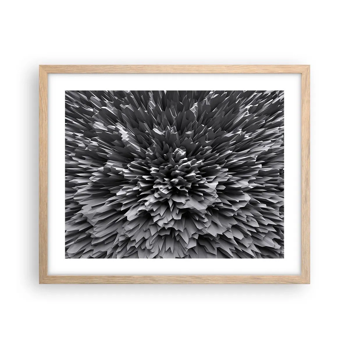 Poster în ramă de stejar deschis - Mai ascuțit nu se poate - 50x40 cm