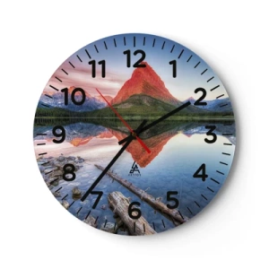 Ceas de perete - Ceas pe sticlă - Căldură și frig - 30x30 cm