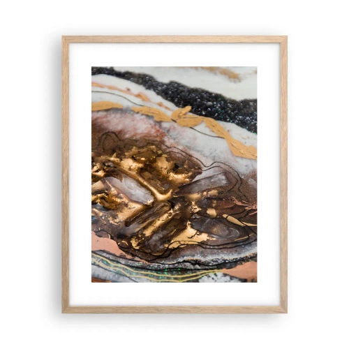 Poster în ramă de stejar deschis - Elementul pământ - 40x50 cm