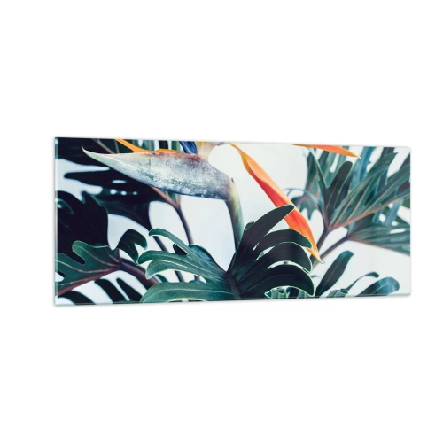 Tablou pe sticlă - Tufiș sau pasăre? - 100x40 cm