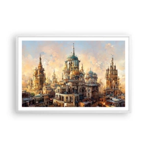 Poster în ramă albă - Orașul tuturor orașelor - 91x61 cm