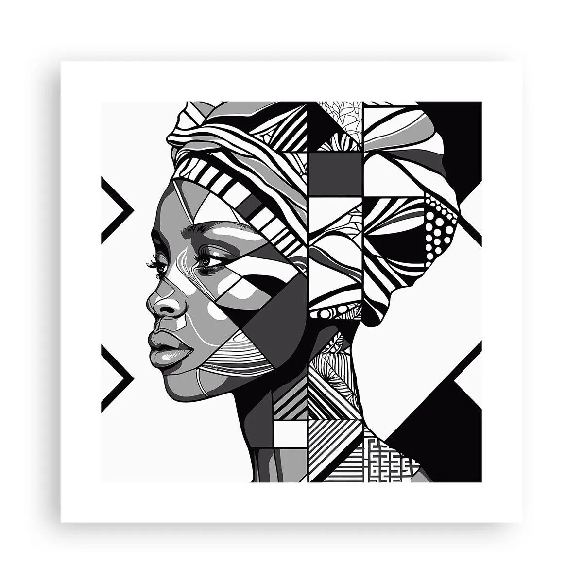 Poster - Portret etnic - 40x40 cm