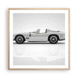 Poster în ramă de stejar deschis - Promisiunea distracției - 60x60 cm