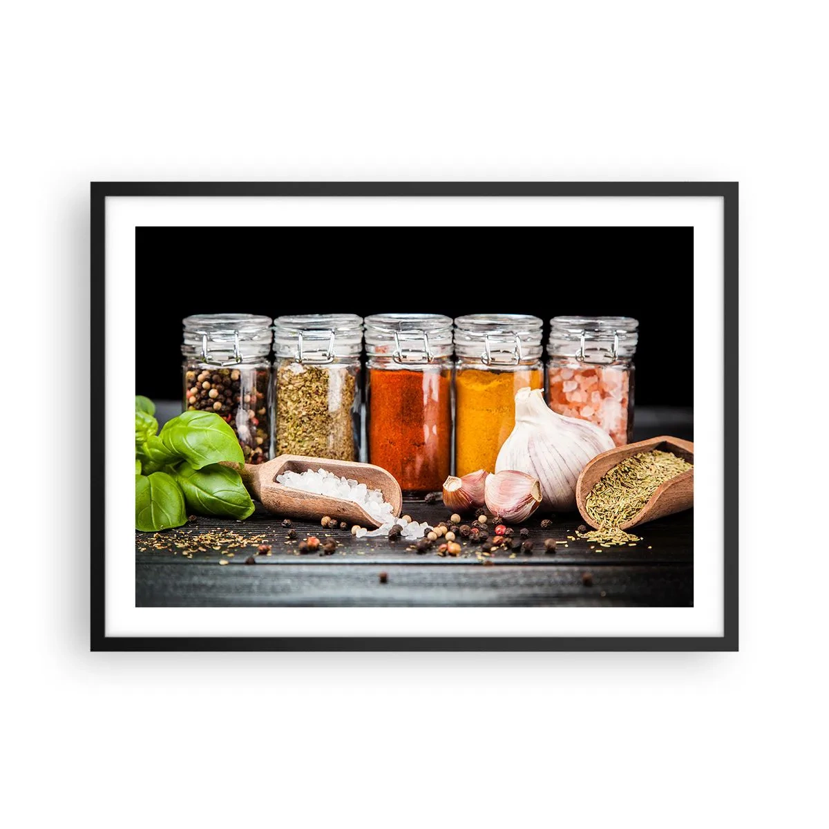 Poster în ramă neagră - Pentru a da un gust vieții - 70x50 cm