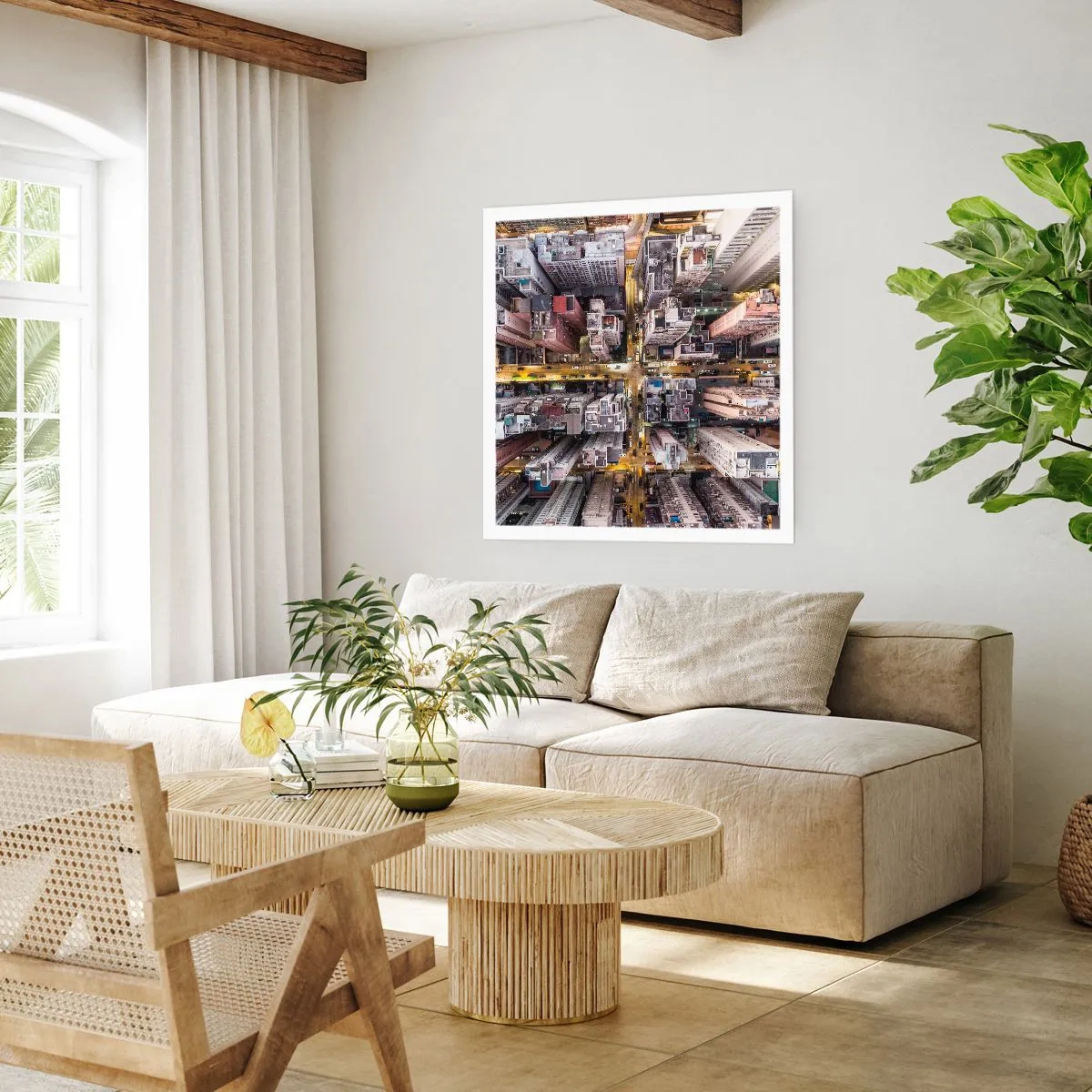 Poster - Salutări din Hongkong - 40x40 cm