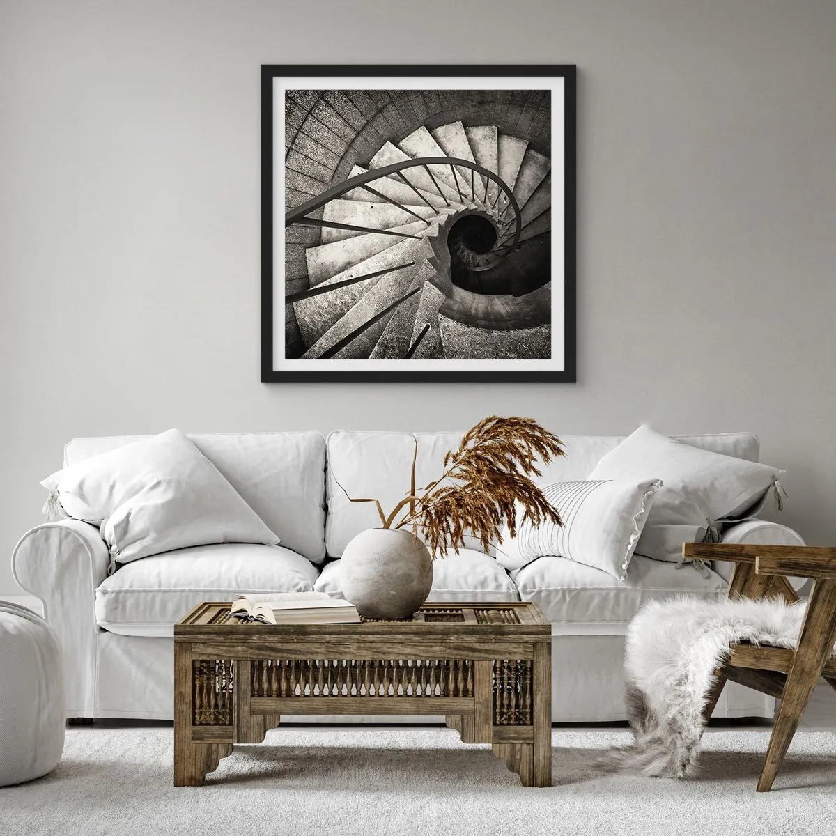 Poster în ramă neagră - În sus și în jos - 30x30 cm
