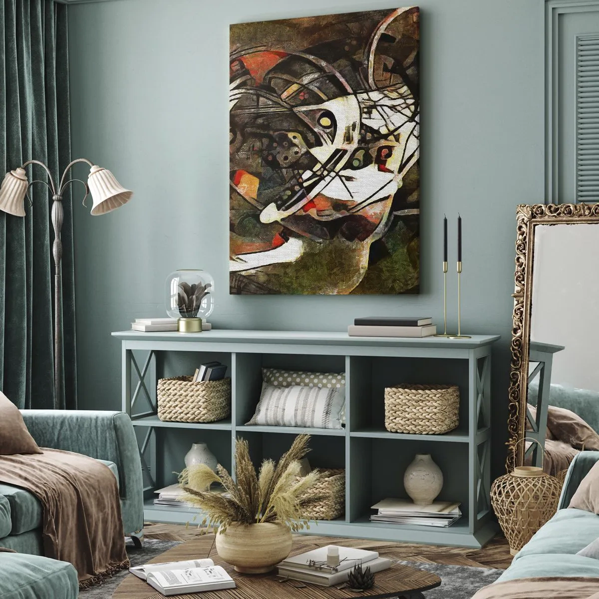 Tablou pe pânză - Auziți mișcarea? - 65x120 cm