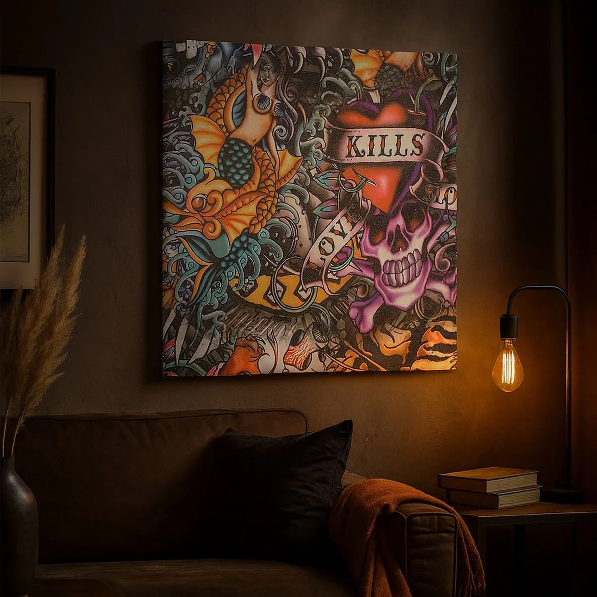 Tablou pe pânză - Visul unui artist tatuator - 30x30 cm