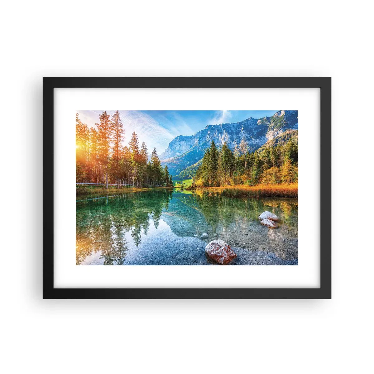 Poster în ramă neagră - Blândețea toamnei - 40x30 cm