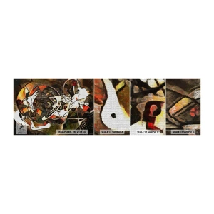 Mostră tapet autocolant Deluxe Sticker - Auziți mișcarea? - Abstracția, Cubism, Bucată - 100x30 cm