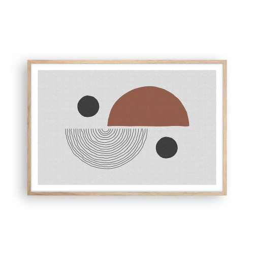 Poster în ramă de stejar deschis - Excelența roții - 91x61 cm