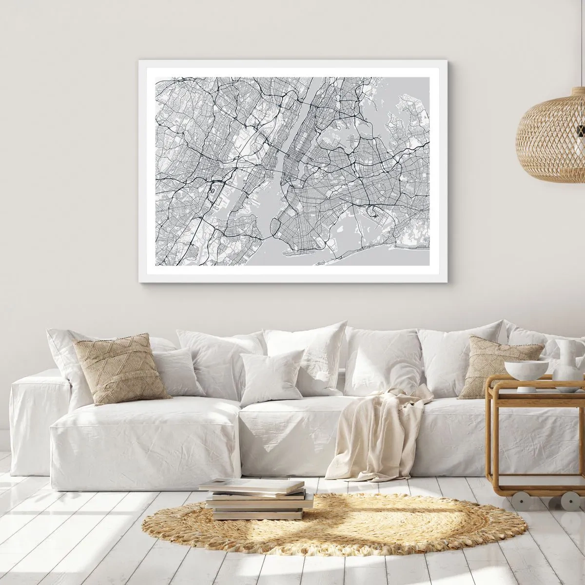 Poster în ramă albă - Anatomia unei metropole - 70x50 cm