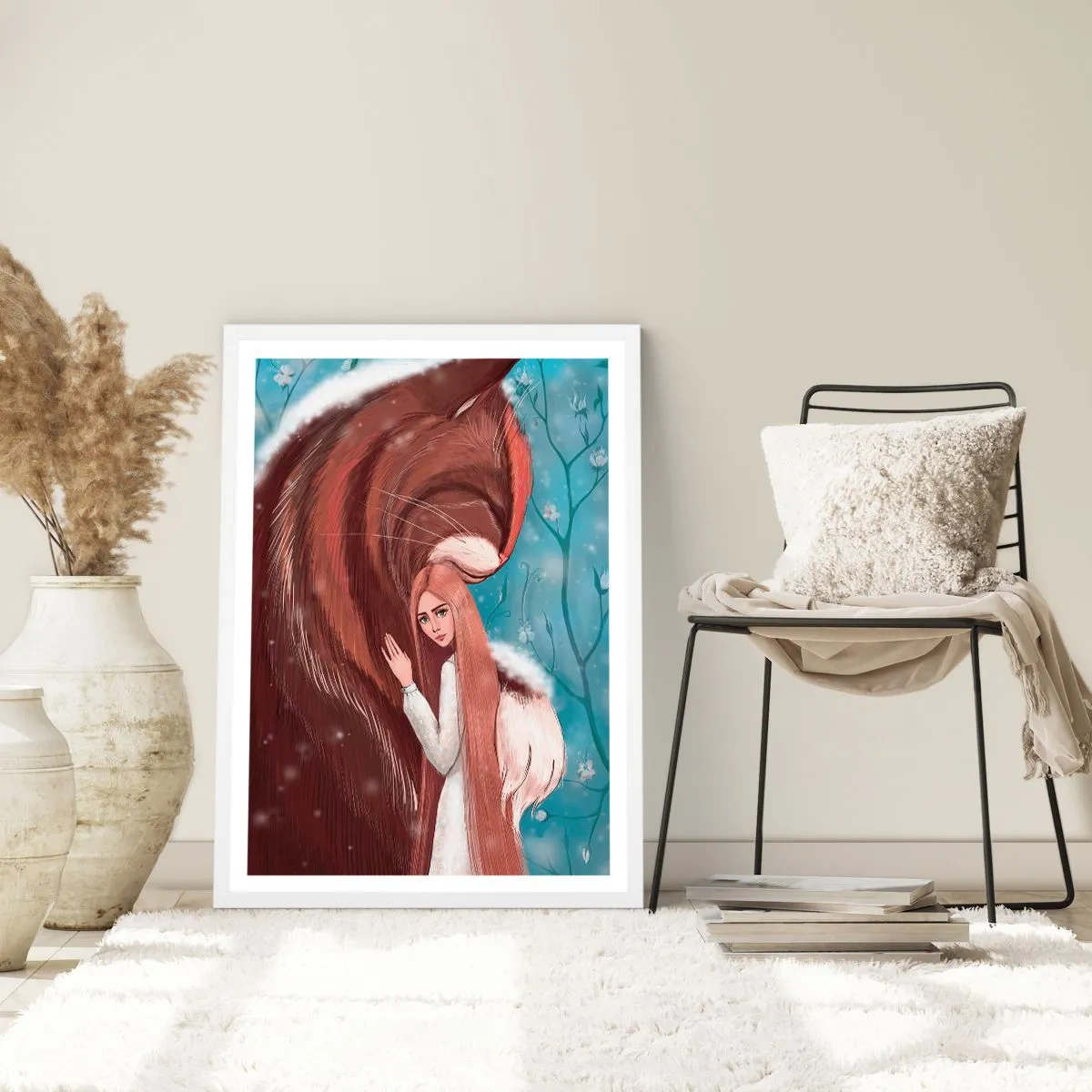 Poster în ramă albă - Bun venit în basm - 50x70 cm