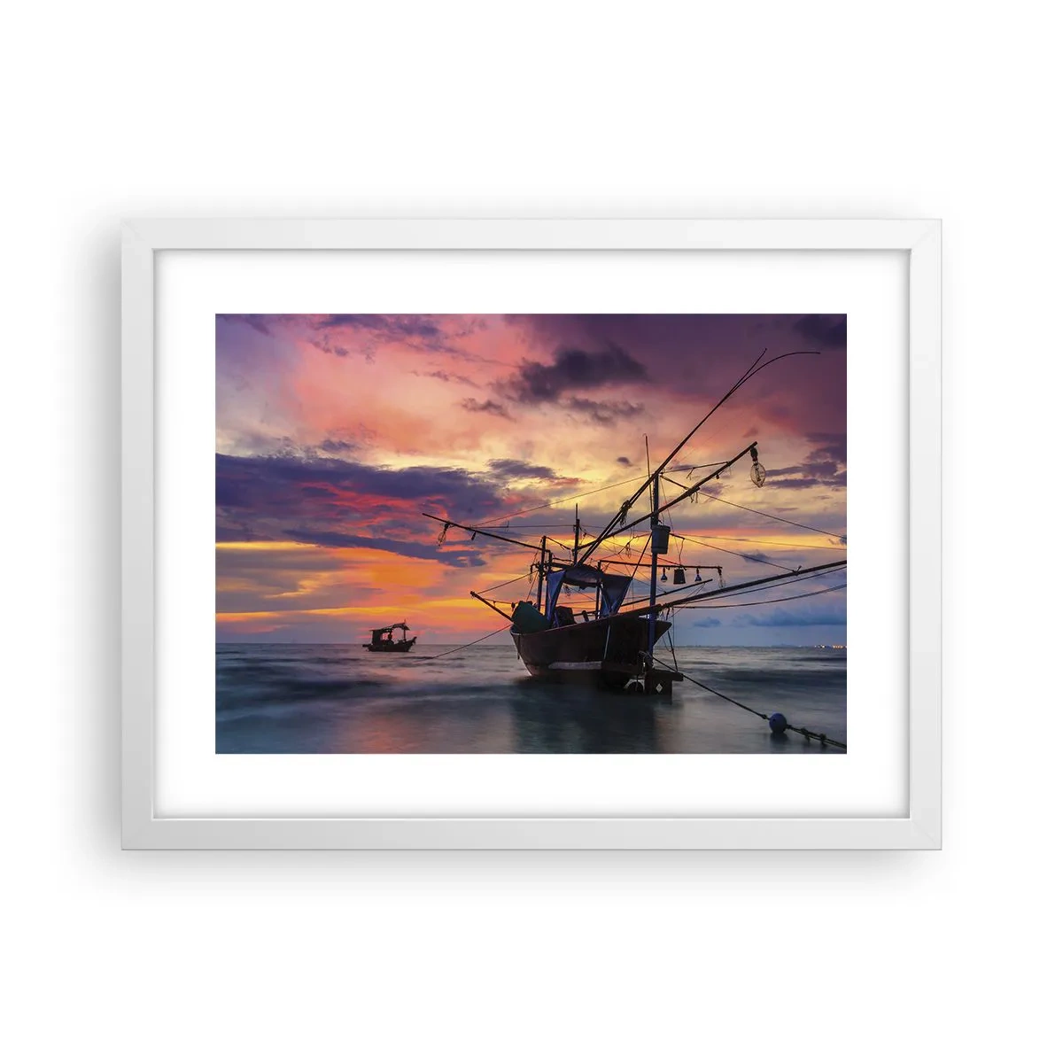 Poster în ramă albă - O seară exotică - 40x30 cm