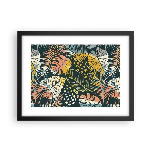Poster în ramă neagră - Fantezie cu frunze - 40x30 cm