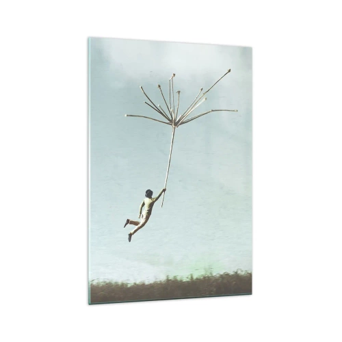 Tablou pe sticlă - Zmeuri, suflante, vânt - 70x100 cm