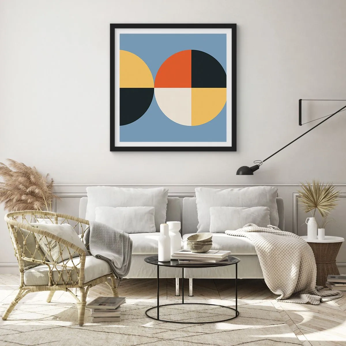 Poster în ramă neagră - Uită-te și numără - 50x50 cm