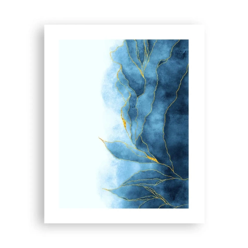 Poster - Albastru în aur - 40x50 cm
