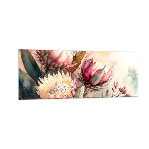 Tablou pe sticlă - Profil și en face - 140x50 cm