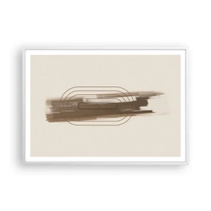 Poster în ramă albă - O adiere de gri - 100x70 cm