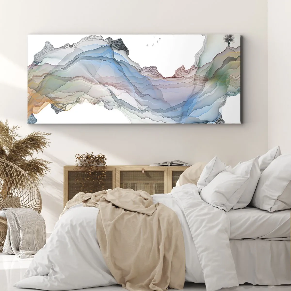 Tablou pe pânză - Spre munții de cristal - 100x40 cm