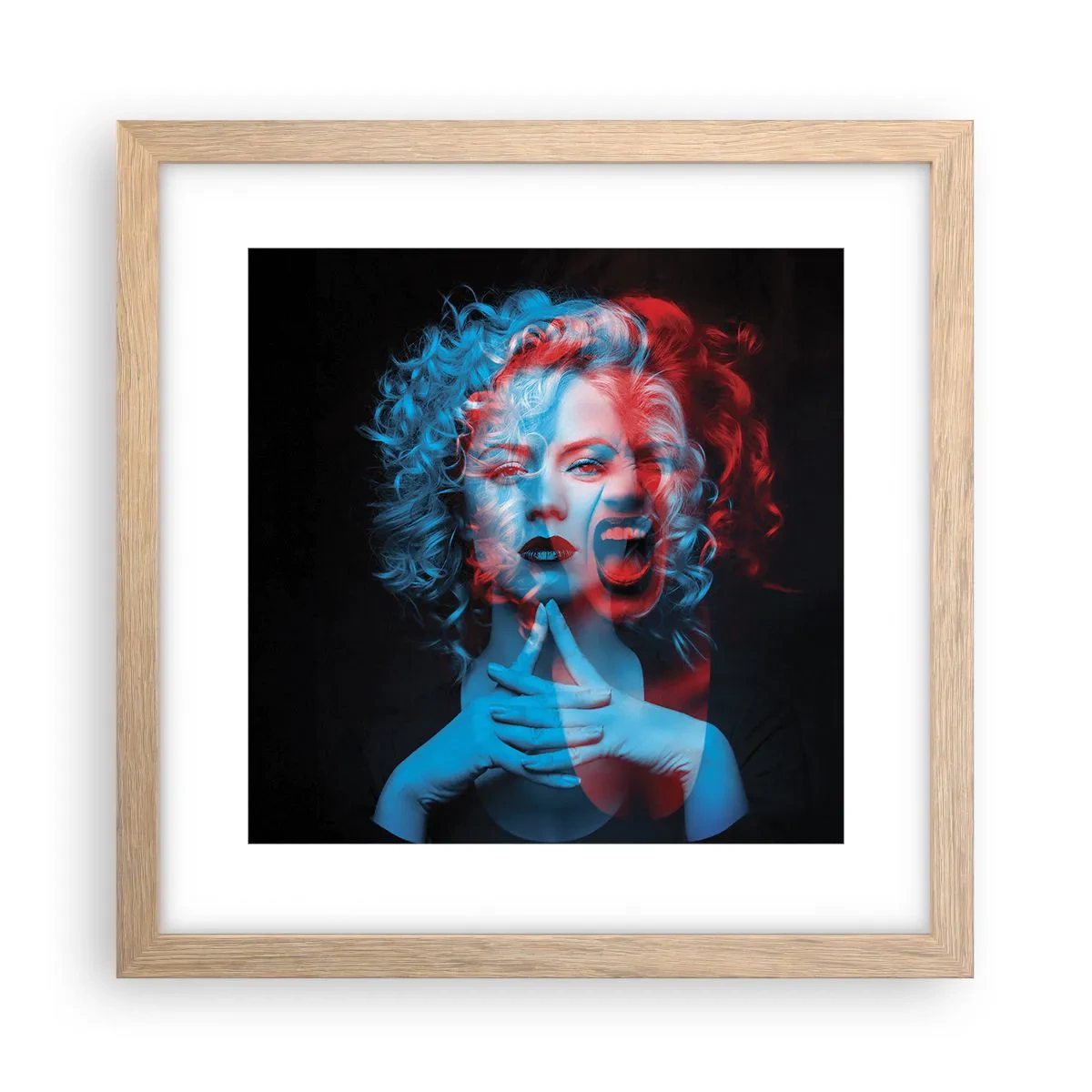 Poster în ramă de stejar deschis - Alter ego - 30x30 cm