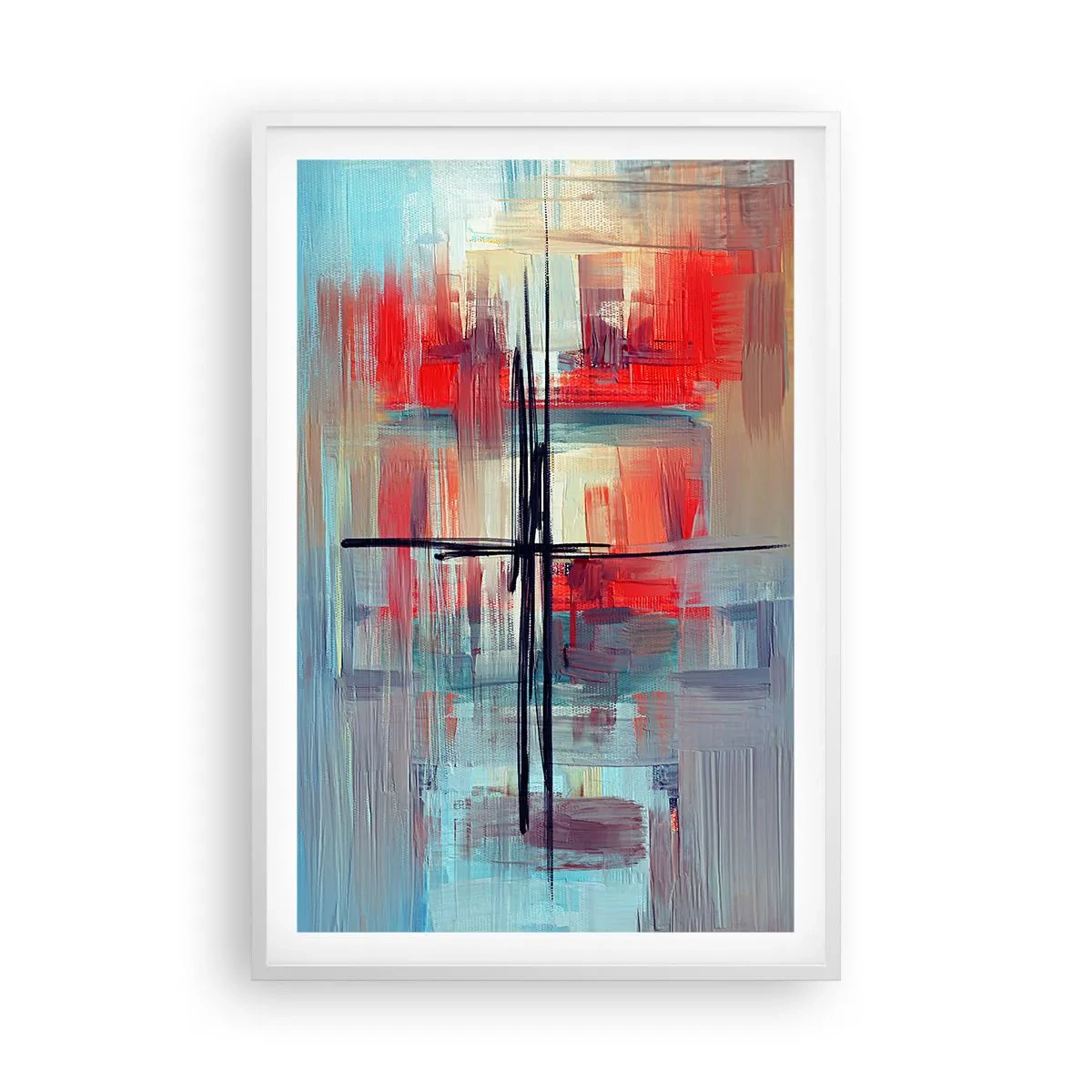 Poster în ramă albă - Peisaj dintr-o dimensiune necunoscută - 61x91 cm