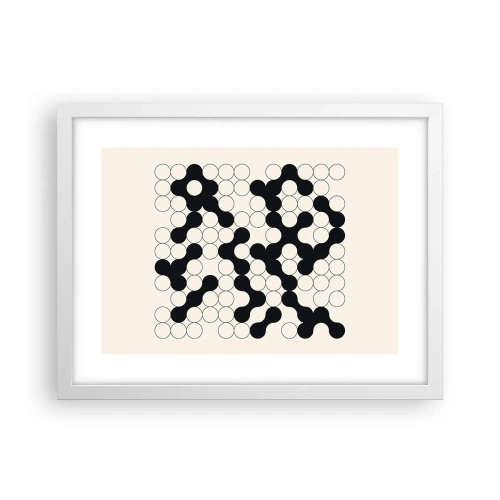 Poster în ramă albă - Joc chinezesc - o variație - 40x30 cm