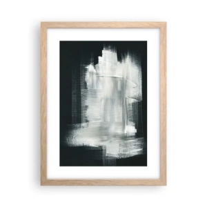 Poster în ramă de stejar deschis - Țesut vertical și orizontal - 30x40 cm