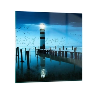 Tablou pe sticlă - Și nu ți-e frică de întuneric - 40x40 cm