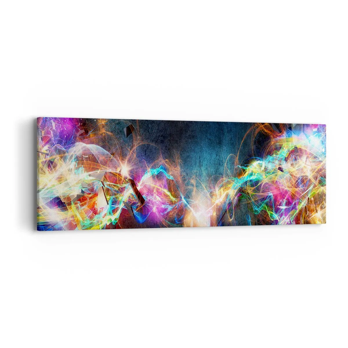 Tablou pe pânză - Cu bucurie împotriva întunericului - 90x30 cm