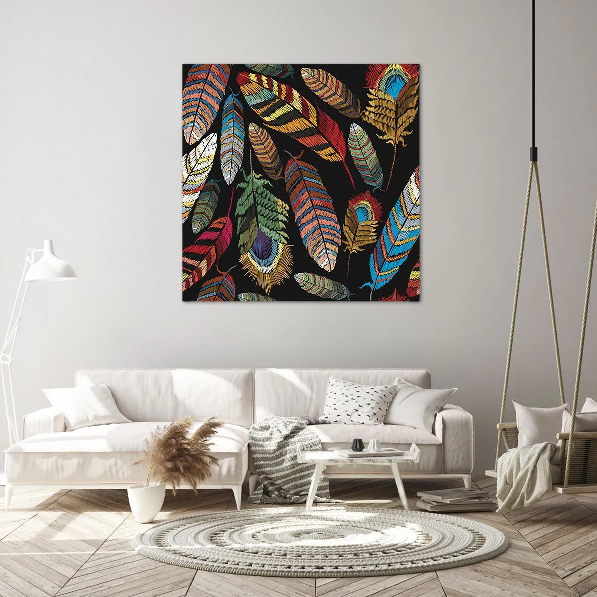 Tablou pe pânză - Carnavalul păsărilor - 50x50 cm